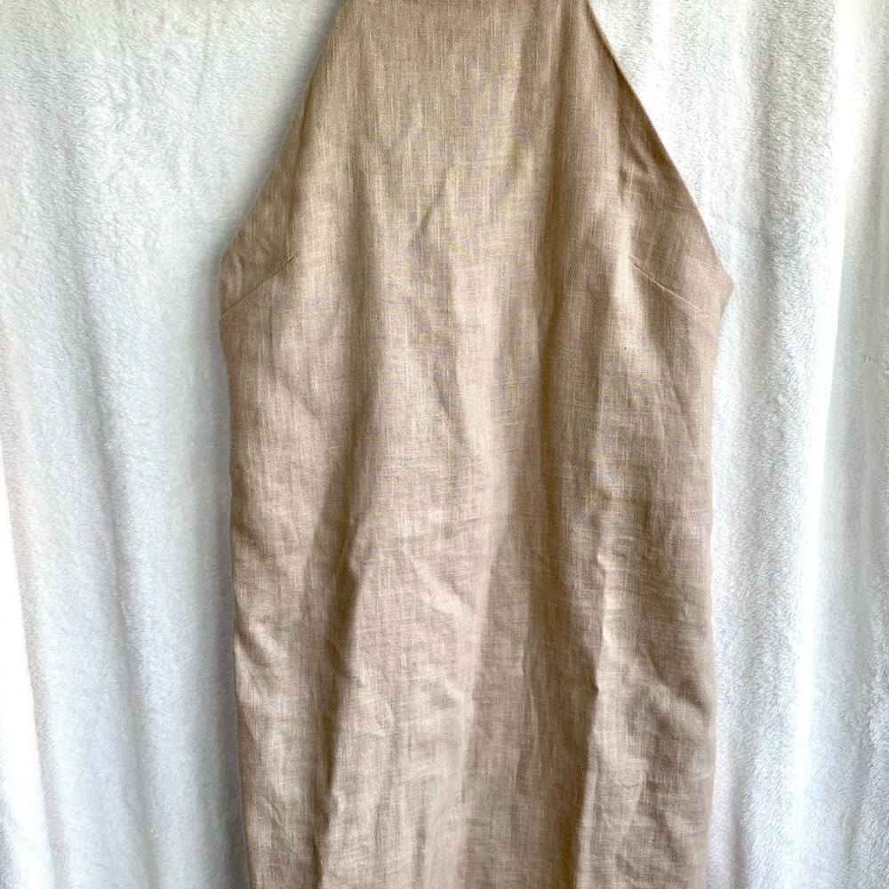 UNWORN Tan cotton midi dress!